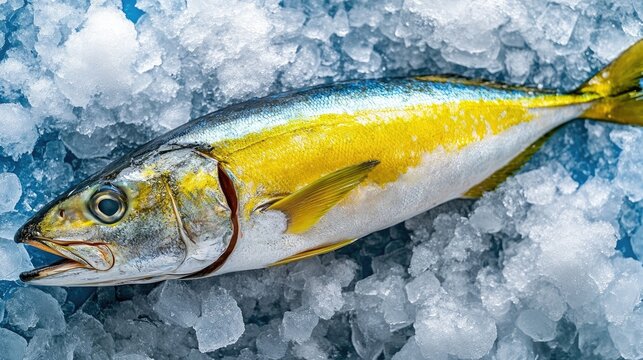 Fresh Fish Crushed Ice with Vibrant Stripe