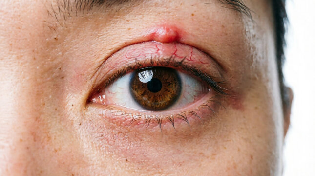 Eye health focus shows lower eyelid irritation with care solutions for safe vision and lasting relief.