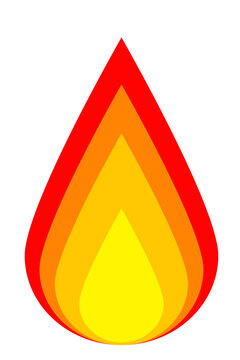 Abstract Flame Fire Icon Vector Illustration