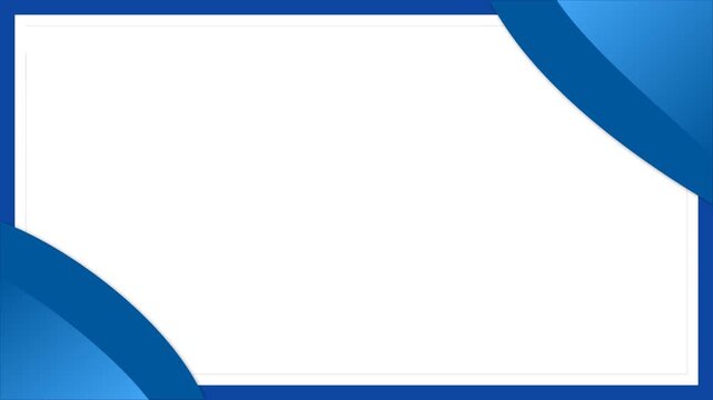 Abstract blue geometric frame background with copy space