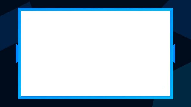 Abstract blue frame border with white copy space for presentation