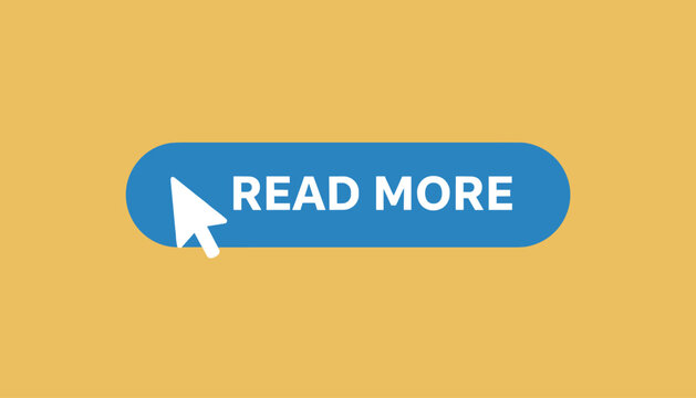 Interactive read more call to action web button shown with a white mouse cursor arrow on a pastel yellow background.