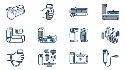 Collection of various handheld electronic devices and gadgets. © Ra