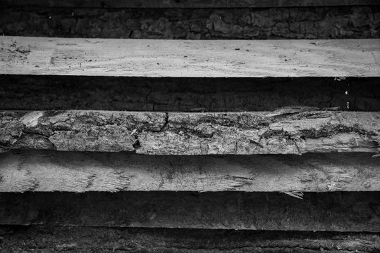 Close-up of rough weathered wooden planks background.