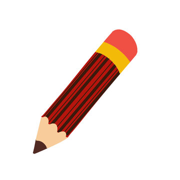 black red pencil on transparent background