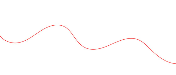 Obraz premium Abstract Red Wave Line Ribbon Background with Flowing Thread and Cable Shapes.