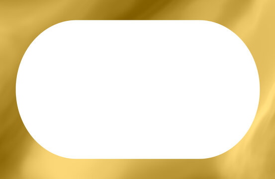 Luxury Gold Rounded Rectangle Frame Design Element PNG Isolated on Transparent Background
