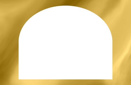 Luxury Gold Arch Frame Design Element PNG Isolated on Transparent Background