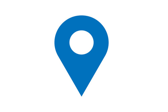blue map location pointer icon png file transparent background