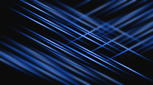 Abstract Blue Diagonal Light Streaks Background with Motion Blur Effect