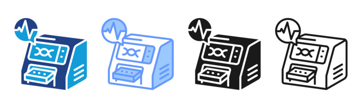 Pcr Test icon set multiple style collection