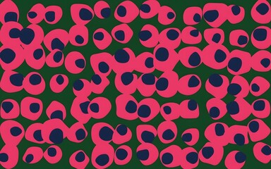 Fototapeta premium Pink poppy flowers pattern design