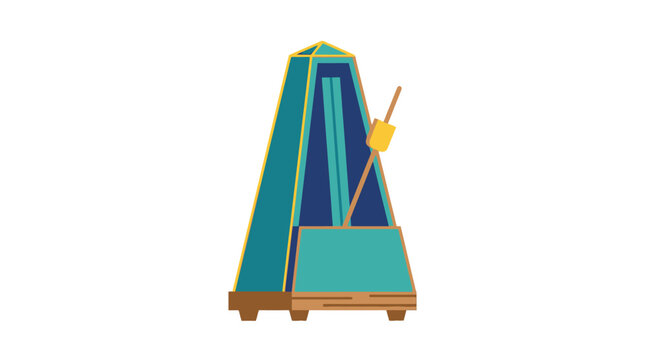 Classic mechanical metronome for musical rhythm and timing