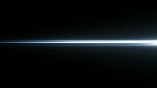 黒地を横切るシンプルな光の帯