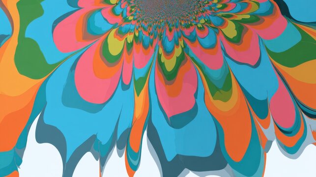 A bizarre of melting liquid waves in rainbow colors
