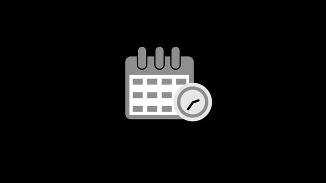 Calender icon animation with clock