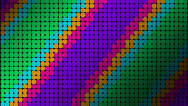 Abstract led matrix light panel with colorful glowing dots