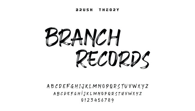 Stylish brush painted an uppercase vector letter, alphabet, typeface. Brush script font with hand drawn street art graffiti style for energetic design
