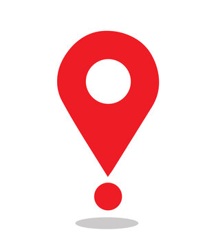 Red marker with a white dot on it, Location map icon vector, location Icon Clip art.
