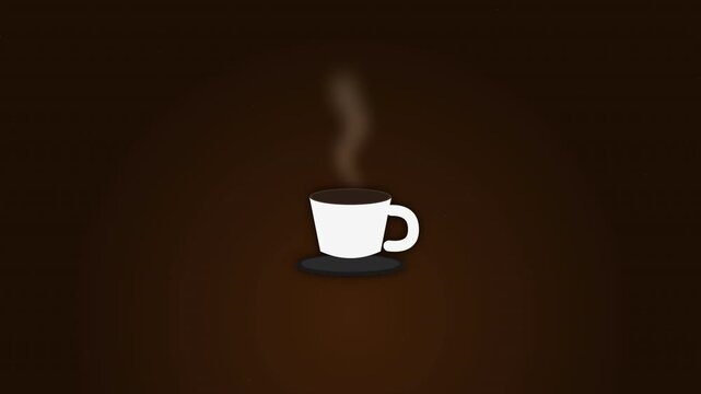 minimalist hot cup of coffee with steam rising from a white mug on a dark saucer illustrating warmth and comfort.