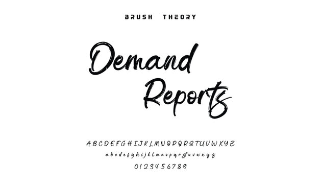 Stylish brush painted an uppercase vector letter, alphabet, typeface. Brush script font with hand drawn street art graffiti style for energetic design
