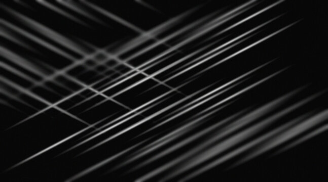 Abstract Black and White Diagonal Light Streaks Background with Motion Blur Effect