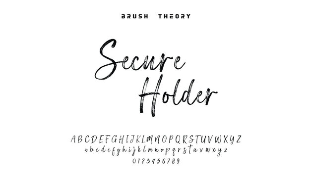 Stylish brush painted an uppercase vector letter, alphabet, typeface. Brush script font with hand drawn street art graffiti style for energetic design
