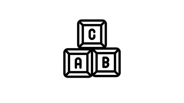ABC blocks animated icon
