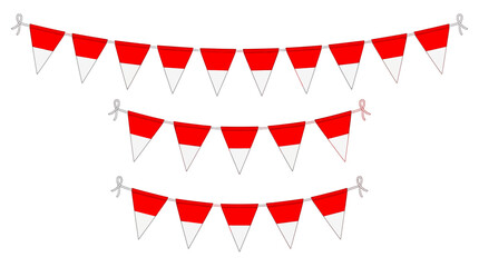 Obraz premium Colorful Triangular Paper Flags Bunting Decoration.