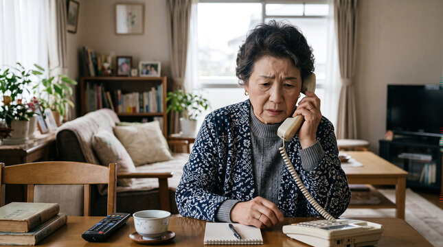 家電に出る高齢女性