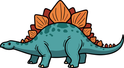 Cute Stegosaurus Dinosaur Illustration © lukman