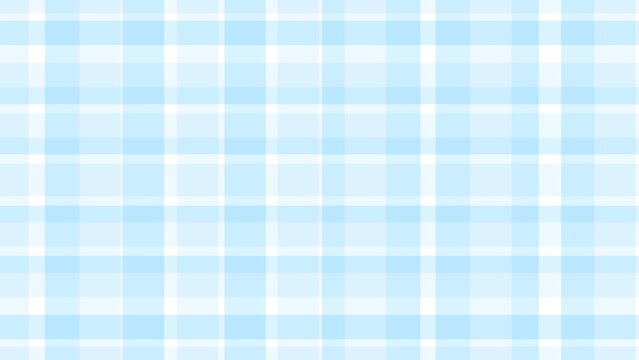 Pastel light blue plaid pattern background, cute gingham tartan check texture for fabric design, tablecloth, or card backdrop