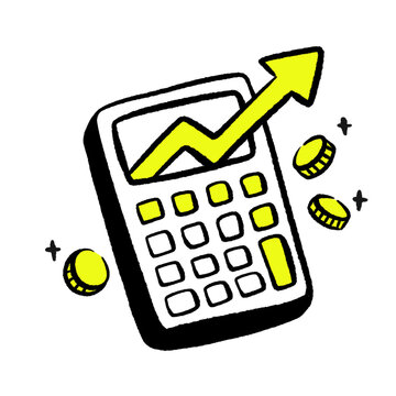 Financial Calculator Budgeting and Accounting Growth Concept Vector Illustration