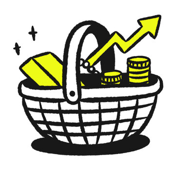 Inflation and Rising Consumer Costs Concept Illustration