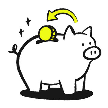 Piggy Bank Money Savings Concept Illustration