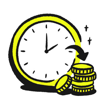 Time is Money and Time Value Concept Illustration