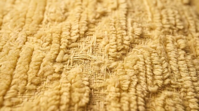 Abstract yellow textile texture with visible threads and loops