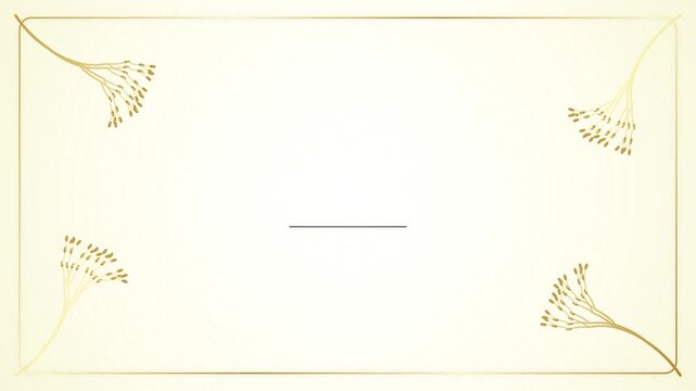 Elegant Minimalist Gold Border Frame on Cream Background