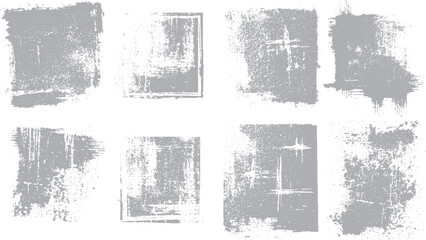 Fototapeta premium Artistic dripping brush stroke elements for vintage backgrounds Creative grunge brush texture set with distressed paint splashes