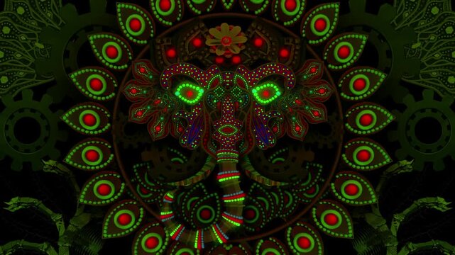 Psychedelic Elephant 01