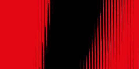 An abstract composition featuring bold vertical red lines and a deep black void, creating a striking visual contrast and modern aesthetic. © Asad Visuals