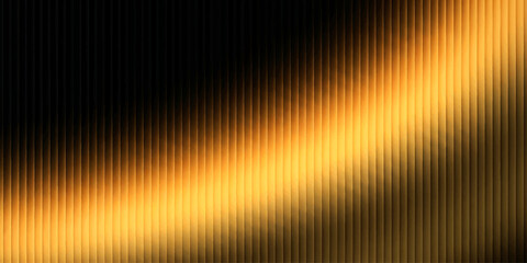 A striking abstract pattern of vertical gold and black lines, with a luminous golden wave curving across the composition, creates a dynamic and luxurious visual. © Asad Visuals
