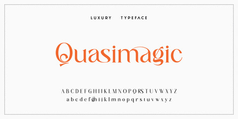 Luxury elegant alphabet letters and numbers. Elegant wedding typography classic serif font decorative vintage retro. Creative vector illustration © ch