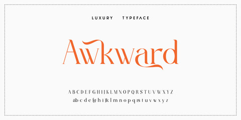 Luxury elegant alphabet letters and numbers. Elegant wedding typography classic serif font decorative vintage retro. Creative vector illustration © ch