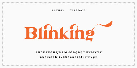 Luxury elegant alphabet letters and numbers. Elegant wedding typography classic serif font decorative vintage retro. Creative vector illustration © ch