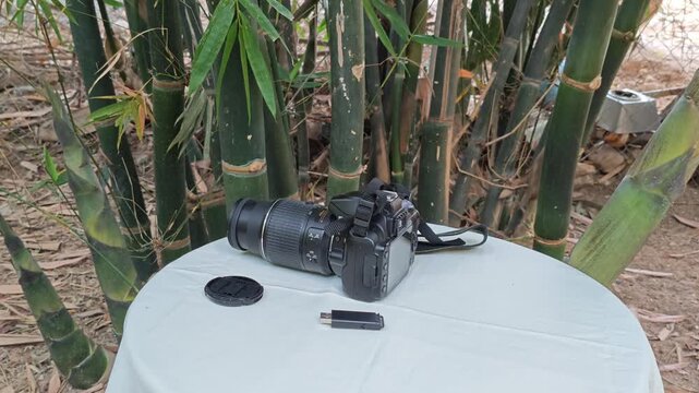 Placing USB Drive and Portable Storage Next to Digital Camera