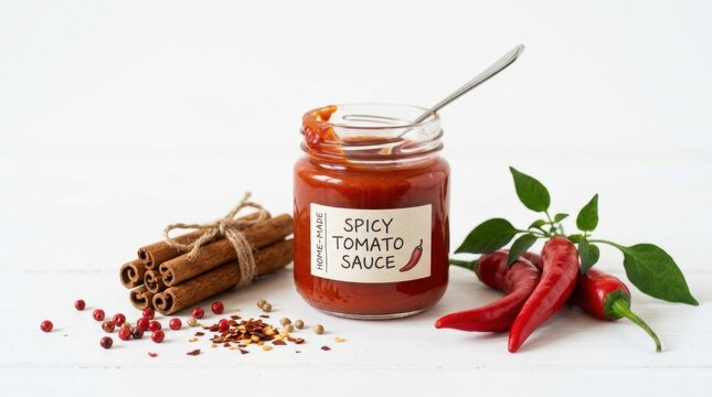 Spicy Gochujang Red Pepper Sauce and Harissa Sambal Chili Dip Isolated on hot paste