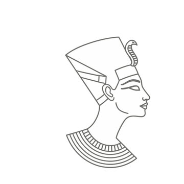 Nefertiti bust outline