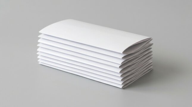 Blank portrait mockup paper brochure magazine on changeable gray background with white isolated