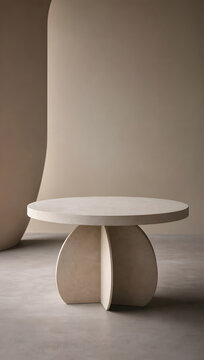 Empty in a Modern Luxury room Interior with modern table 